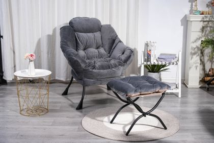 Living Room Chairs Modern Cotton Fabric Lazy Chair, Accent Contemporary Lounge Chair