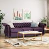 Luxurious 3-Seater Purple Velvet Sofa, Featuring a Classic Design with Modern Elegance, Perfect for Adding Sophistication and Style to Any Living Room