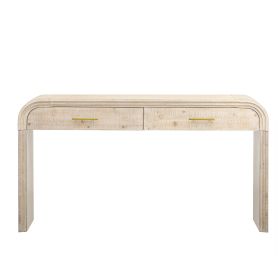 TREXM Unique Retro Silhouette Sectional Three-Piece Set Containing Sideboard, Console Table and Coffee Table, Suitable for Dining Room