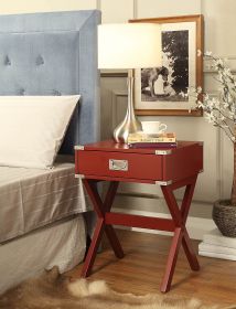 Babs Red Finish Accent Table