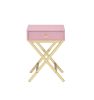 Coleen Pink & Gold Finish Accent Table