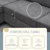 [VIDEO provided] [New] 91*91" Modern Upholstered Living Room Sectional Sofa, L Shape Furniture Couch with 3 Pillows