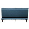Casual Living Room Furniture 1pc Elegant Lounger Blue Textured Fabric Upholstered Sleeper Sofa Multifunctional