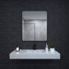 30x36 In. Aluminum Framed Rounded Rectangle Bathroom Wall Mirror, Oil Rubbed Bronze Bathroom Vanity Mirror Farmhouse, Anti-Rust