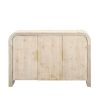 TREXM Unique Retro Silhouette Sectional Three-Piece Set Containing Sideboard, Console Table and Coffee Table, Suitable for Dining Room