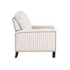 Traditional Living Room Furniture Push Back Reclining Chair 1pc Textured Fabric Upholstery Nailhead Trim Solid Wood Frame