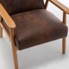 25.38'' Wide Classic Mid-Century Modern Arm Chair, Brown