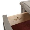 Dauphin 3-Drawer Accent End Table, Merino White Wood