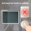 32x24inch Bathroom Led Classy Vanity Mirror with focused backplane,High Lumen,Dimmable Touch,Wall Switch Control, Anti-Fog