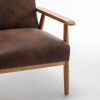 25.38'' Wide Classic Mid-Century Modern Arm Chair, Brown