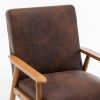 25.38'' Wide Classic Mid-Century Modern Arm Chair, Brown