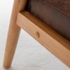 25.38'' Wide Classic Mid-Century Modern Arm Chair, Brown