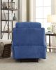 Rosia Blue Linen Motion Recliner