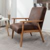 25.38'' Wide Classic Mid-Century Modern Arm Chair, Brown