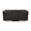 1pc Living Room Furniture Modern Design Reclining Sofa Dark Gray Breathable Faux Leather Upholstery Contemporary Home