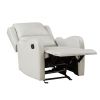 Faux Leather Upholstery Glider Reclining Chair 1pc Living Room Furniture Comfort Seating Gentle Motion