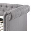 Justice Smoke Gray Fabric Daybed W/Trundle (Twin)