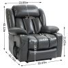 Dual Motor Infinite Position Up to 350 LBS Leatheraire Power Lift Recliner Chair