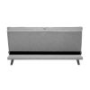 Casual Living Room 1pc Elegant Lounger Light Gray Textured Fabric Upholstered Sleeper Sofa Versatile Placement Furniture