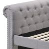 Justice Smoke Gray Fabric Daybed W/Trundle (Twin)