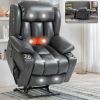 Dual Motor Infinite Position Up to 350 LBS Leatheraire Power Lift Recliner Chair