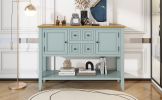 TREXM Cambridge Series Ample Storage Vintage Console Table with Four Small Drawers and Bottom Shelf for Living Rooms