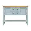 TREXM Cambridge Series Ample Storage Vintage Console Table with Four Small Drawers and Bottom Shelf for Living Rooms