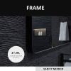 60x36 In. Aluminum Framed Rounded Rectangle Bathroom Wall Mirror, Matte Black Bathroom Vanity Mirror Farmhouse, Anti-Rust, Tempered Glass mirrors
