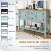 TREXM Cambridge Series Ample Storage Vintage Console Table with Four Small Drawers and Bottom Shelf for Living Rooms