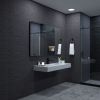 60x36 In. Aluminum Framed Rounded Rectangle Bathroom Wall Mirror, Matte Black Bathroom Vanity Mirror Farmhouse, Anti-Rust, Tempered Glass mirrors