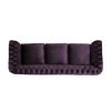 Luxurious 3-Seater Purple Velvet Sofa, Featuring a Classic Design with Modern Elegance, Perfect for Adding Sophistication and Style to Any Living Room