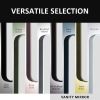 60x36 In. Aluminum Framed Rounded Rectangle Bathroom Wall Mirror, Matte Black Bathroom Vanity Mirror Farmhouse, Anti-Rust, Tempered Glass mirrors