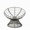 40" Ergonomic Wicker Papasan Chair with Cloud Thick Density Fabric Cushion,3-proof Cover,High Capacity Iron Frame,Fluid 360 Degree Swivel for Reading