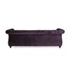 Luxurious 3-Seater Purple Velvet Sofa, Featuring a Classic Design with Modern Elegance, Perfect for Adding Sophistication and Style to Any Living Room
