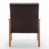 25.38'' Wide Classic Mid-Century Modern Arm Chair, Dark Brown