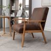 25.38'' Wide Classic Mid-Century Modern Arm Chair, Brown