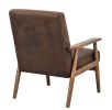 25.38'' Wide Classic Mid-Century Modern Arm Chair, Brown