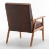 25.38'' Wide Classic Mid-Century Modern Arm Chair, Brown