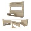 Forest Hills 3-Shelf Floating Entertainment Center Light Pine