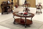 Traditional Style Brown Cherry 1pc Sofa Table Open Bottom Shelf Ornate Design Living Room Furniture