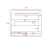 Forest Hills 3-Shelf Floating Entertainment Center Light Pine