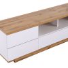 Modern TV stand for TVs up to 80'' , Media Console with Multi-Functional Storage, Entertainment Center with Door Rebound Device