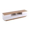 Modern TV stand for TVs up to 80'' , Media Console with Multi-Functional Storage, Entertainment Center with Door Rebound Device