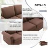 57.5" Orisfur Pull Out Sofa Bed Loveseat Sleeper with Twin Size Memory Mattress for Living Room Spaces, Brown
