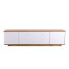 Modern TV stand for TVs up to 80'' , Media Console with Multi-Functional Storage, Entertainment Center with Door Rebound Device