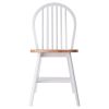 Windsor 2-Pc Chair Set; Natural and White
