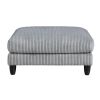 6pc Modular Sectional Set Gray Corduroy Upholstery 2x Armless Chairs 2x Corner Seats 2x Ottomans Pillows Living Room Furniture