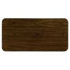 25'' Rectangular Farmhouse End Table with Storage Shelf, Sofa Side Table with Solid Wood Legs for Living Room, Bedroom, Office, Walnut