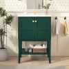 24'' Bathroom Vanity with Top Sink, Modern Bathroom Storage Cabinet with 2 Doors, Single Sink Bathroom Vanity