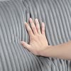 5pc Modular Sectional Set Gray Corduroy Upholstery 2x Armless Chairs 3x Corner Seats Soft Pillows Living Room Furniture